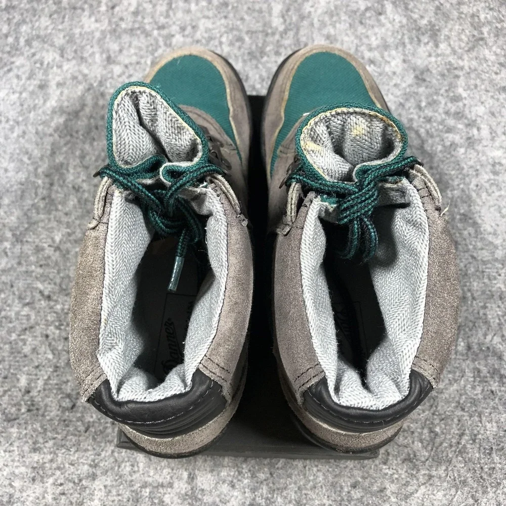 Vintage Danner Cross Hiker Boots Womens 8W Green Suede Gore-Tex USA 1990